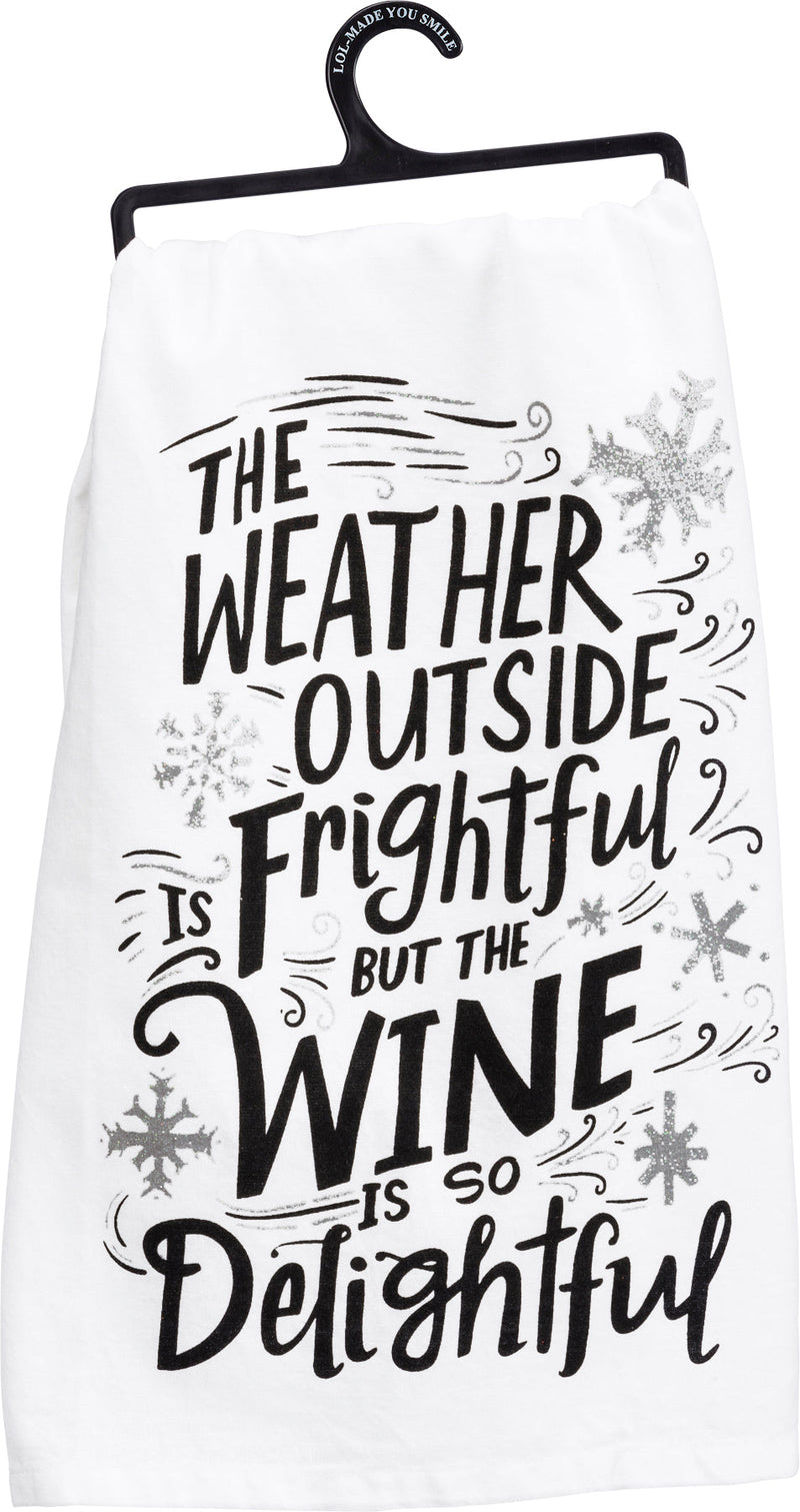 Kitchen Towel - Wine is Delightful - Premium Kitchen Towel from Primitives by Kathy - Just $8.95! Shop now at Pat&