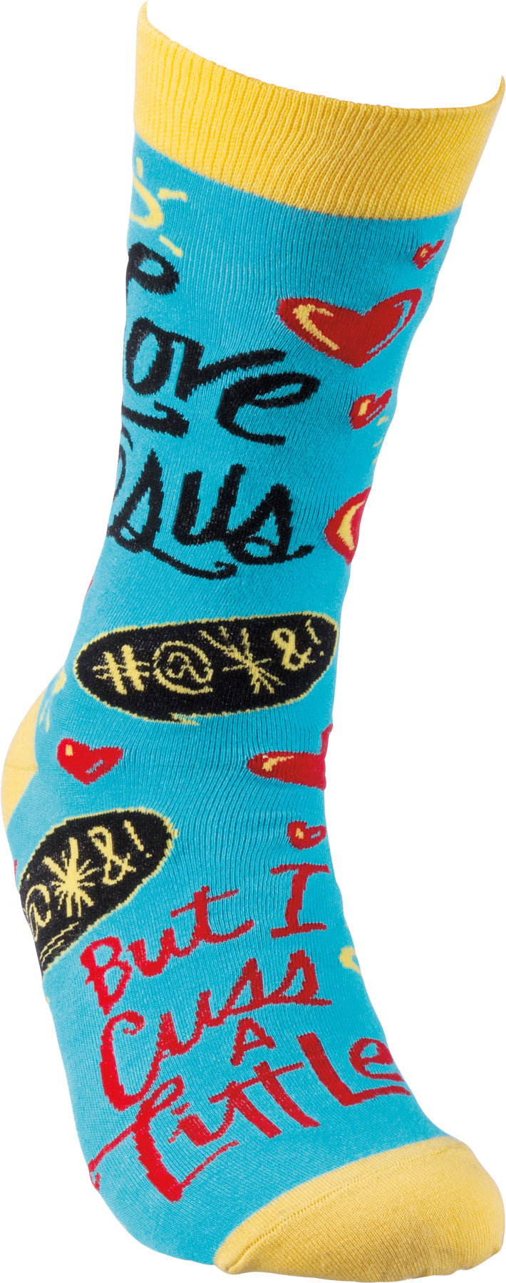 Socks - I Love Jesus But I Cuss A Little - Premium Socks from Primitives by Kathy - Just $7.95! Shop now at Pat&
