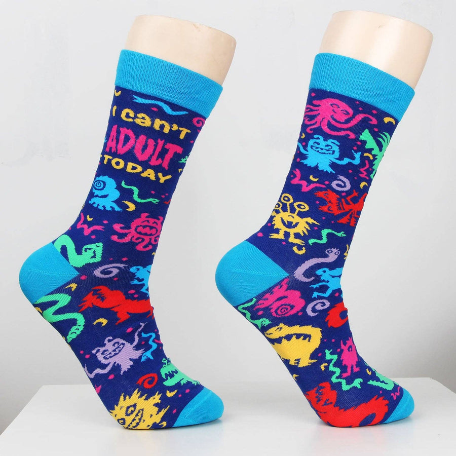 I Can’t Adult Today Men's Novelty Crew Socks - Premium Socks from Fabdaz - Just $11.95! Shop now at Pat's Monograms