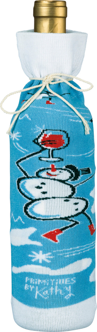 Bottle Sock - Christmas Cheers - Premium wine accessories from Primitives by Kathy - Just $5.95! Shop now at Pat's Monograms