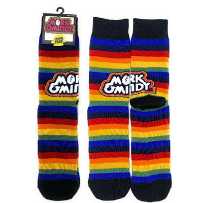 Mork and MIndy Crew Socks - Premium Socks from Oooh Yeah Socks/Sock It Up/Oooh Geez Slippers - Just $9.95! Shop now at Pat's Monograms