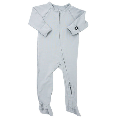 Footie with Bum Flap - Glacial Grey - Premium baby and Toddler Outfits from Sweet Bamboo - Just $37! Shop now at Pat's Monograms