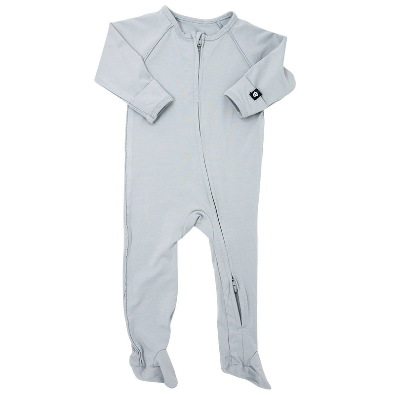 Footie with Bum Flap - Glacial Grey - Premium baby and Toddler Outfits from Sweet Bamboo - Just $37! Shop now at Pat&