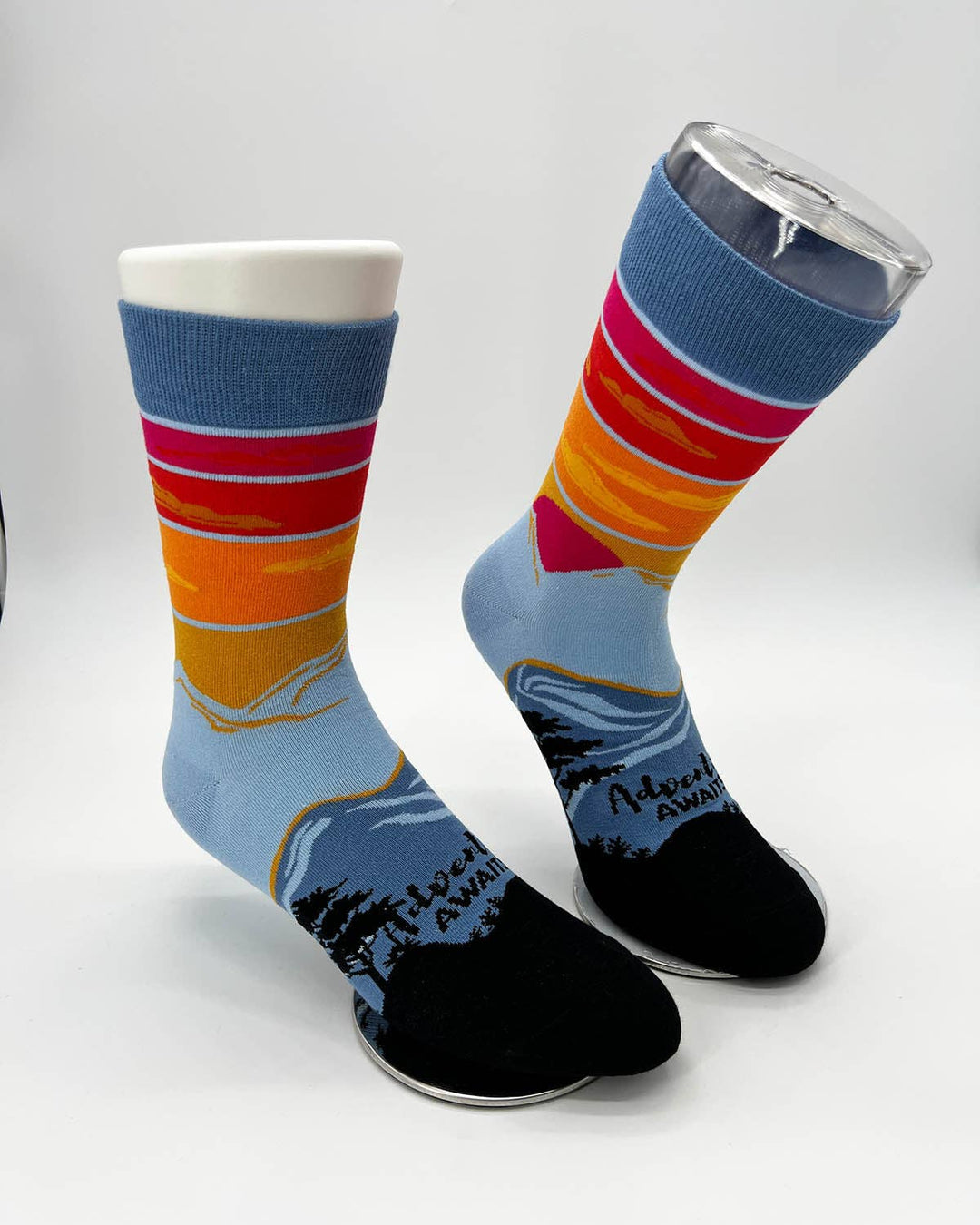 Adventure Awaits Men's Novelty Crew Socks - Premium Socks from Fabdaz - Just $11.95! Shop now at Pat's Monograms