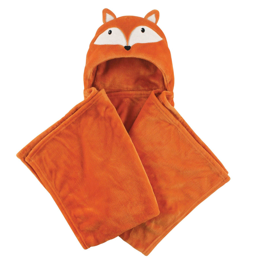 Hudson Baby Hooded Animal Face Plush Blanket, Orange Fox - Premium Baby Gift from BabyVision - Just $19.99! Shop now at Pat's Monograms