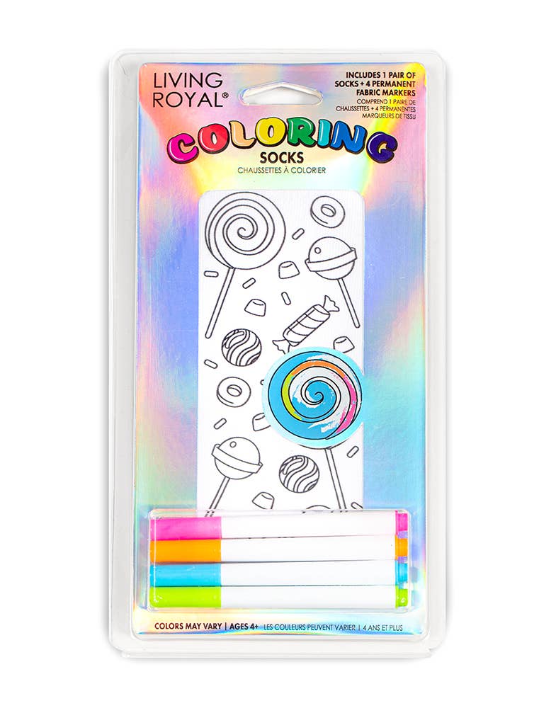 Candy Explosion Coloring Socks - Premium  from Living Royal - Just $7! Shop now at Pat's Monograms