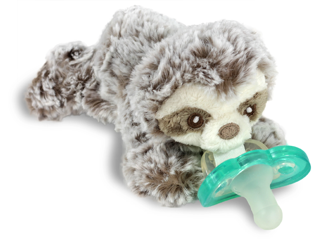 RaZbuddy Sam Sloth Paci/Teether Holder - Premium Baby Gift from RaZbaby - Just $12.99! Shop now at Pat's Monograms