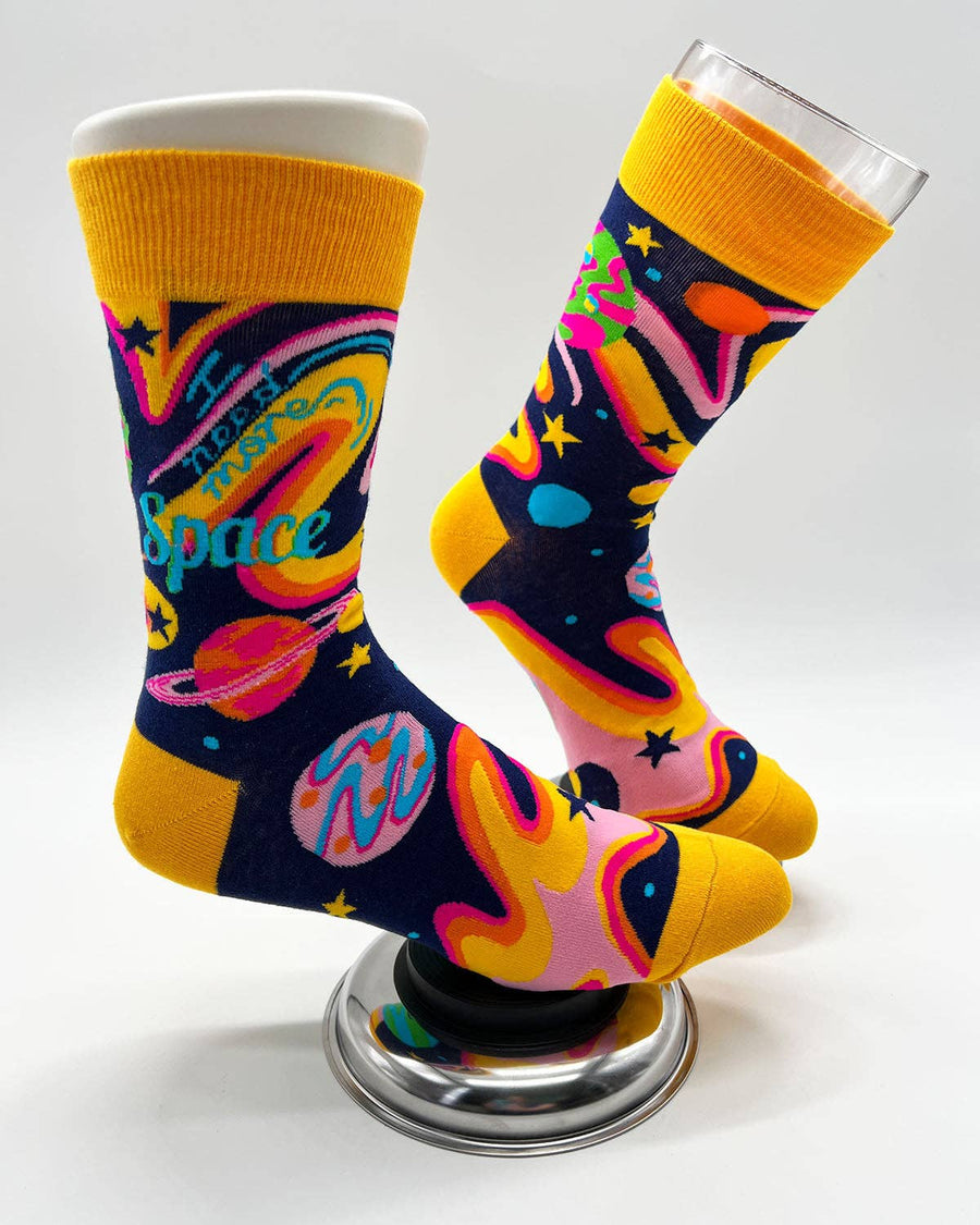 I Need More Space Men's Novelty Crew Socks - Premium Accessories from Fabdaz - Just $11.95! Shop now at Pat's Monograms