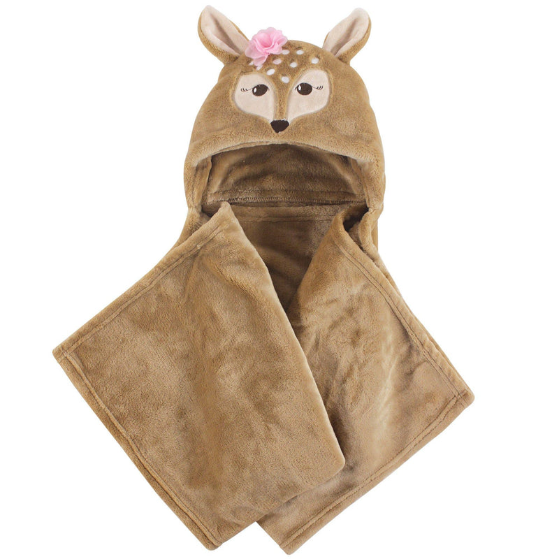 Hudson Baby Hooded Animal Face Plush Blanket, Fawn - Premium Baby Gift from BabyVision - Just $19.99! Shop now at Pat&