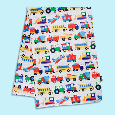 Trains, Planes, and Trucks Plush Throw Blanket - Premium Bags and Totes from Wildkin - Just $49.95! Shop now at Pat's Monograms