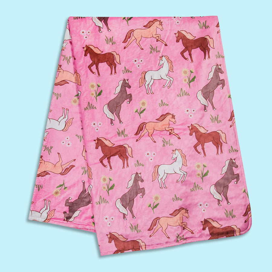 Wild Horses Plush Throw Blanket - Premium Bags and Totes from Wildkin - Just $49.95! Shop now at Pat's Monograms