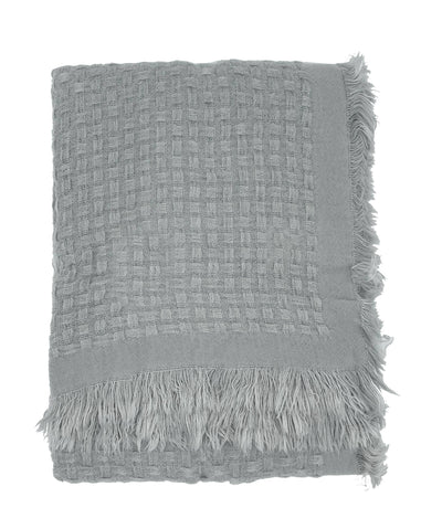 Waffle Weave Solid Throw Blanket with Fringe - Premium  from Fennco Styles - Just $28.95! Shop now at Pat's Monograms