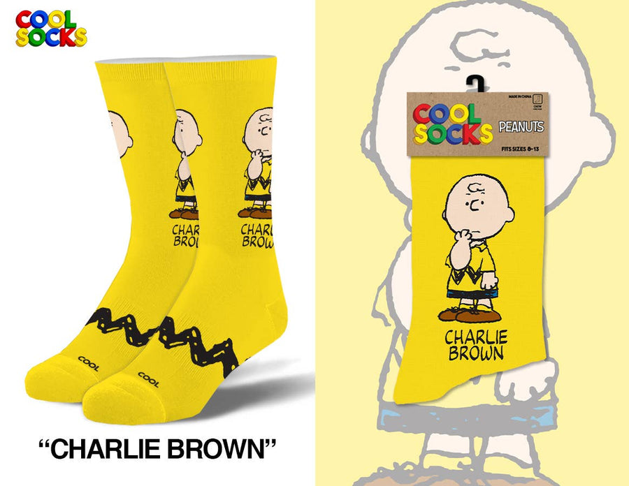 Charlie Brown - Mens Crew Folded - Premium Socks from Cool Socks - Just $12.99! Shop now at Pat's Monograms
