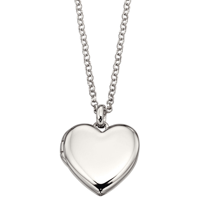 Olivia - Plain Medium Heart Locket and Chain - Premium  from Little Star Jewellery - Just $49.95! Shop now at Pat's Monograms