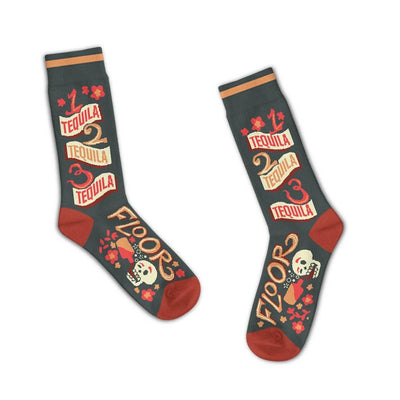 1 Tequila 2 Tequila 3 Tequila Floor Socks - Premium Socks from Funatic - Just $11.95! Shop now at Pat's Monograms