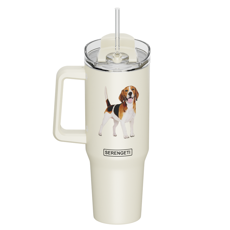 Beagle 40 oz Tumbler with Handle and Straw Lid - Premium  from E&S Pets - Just $36.95! Shop now at Pat's Monograms