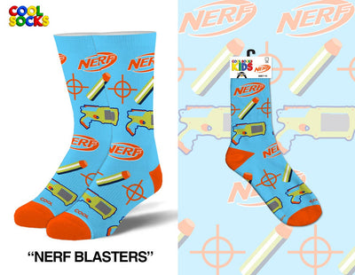 Nerf Blasters - Kids 7-10 Crew - Premium Socks from Cool Socks - Just $8! Shop now at Pat's Monograms