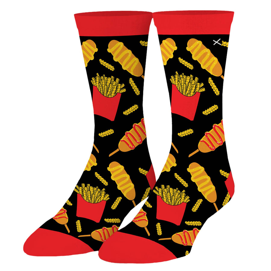 Corn Dogs - Crew Folded - Premium Socks from Crazy Socks - Just $6! Shop now at Pat's Monograms