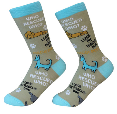I Love My Rescue Dog Socks - Premium Socks from Sock Daddy - Just $9.95! Shop now at Pat's Monograms