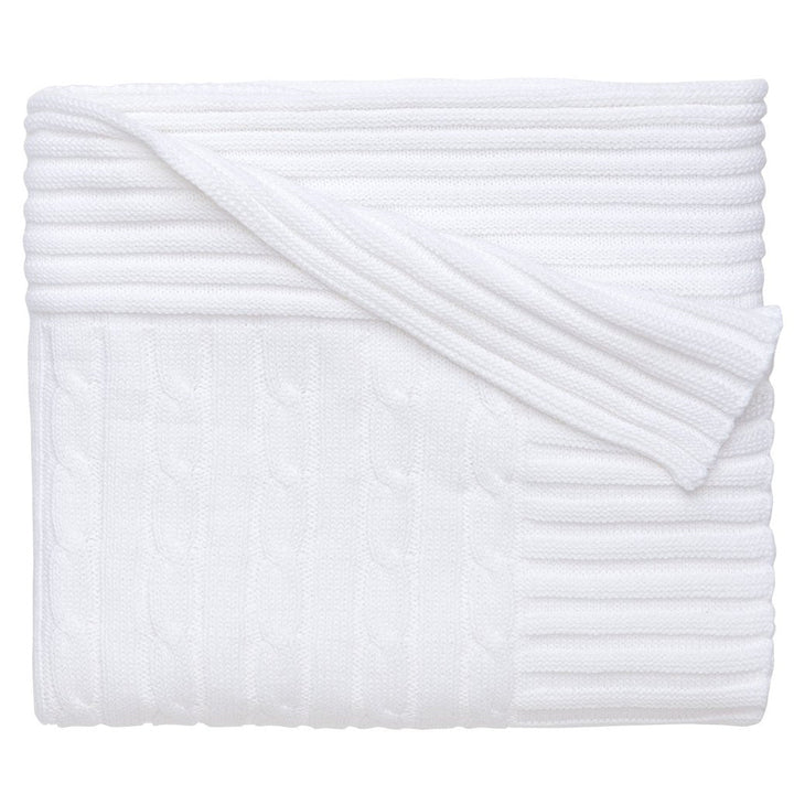 White Cable Knit Baby Blanket - Premium Infant Accessories from Elegant Baby - Just $44.00! Shop now at Pat's Monograms