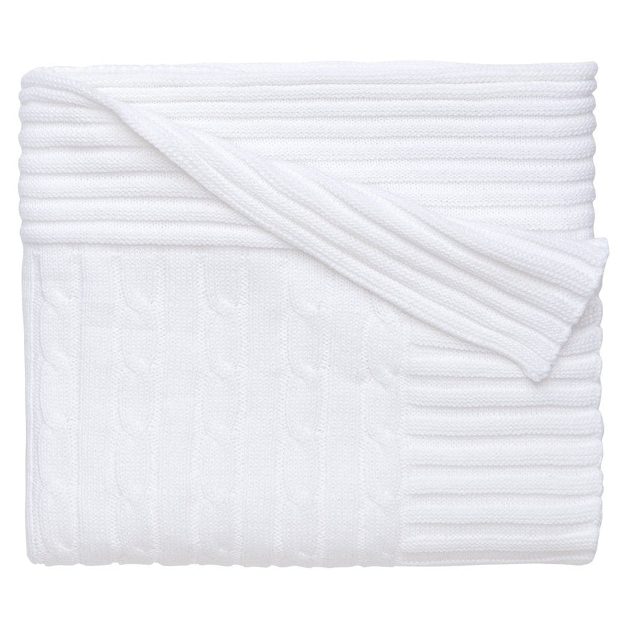White Cable Knit Baby Blanket - Premium Infant Accessories from Elegant Baby - Just $44.00! Shop now at Pat's Monograms