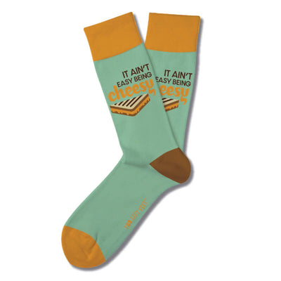 Chatterbox Socks - It Ain't Easy Being Cheesy - Premium Socks from Two Left Feet - Just $6! Shop now at Pat's Monograms