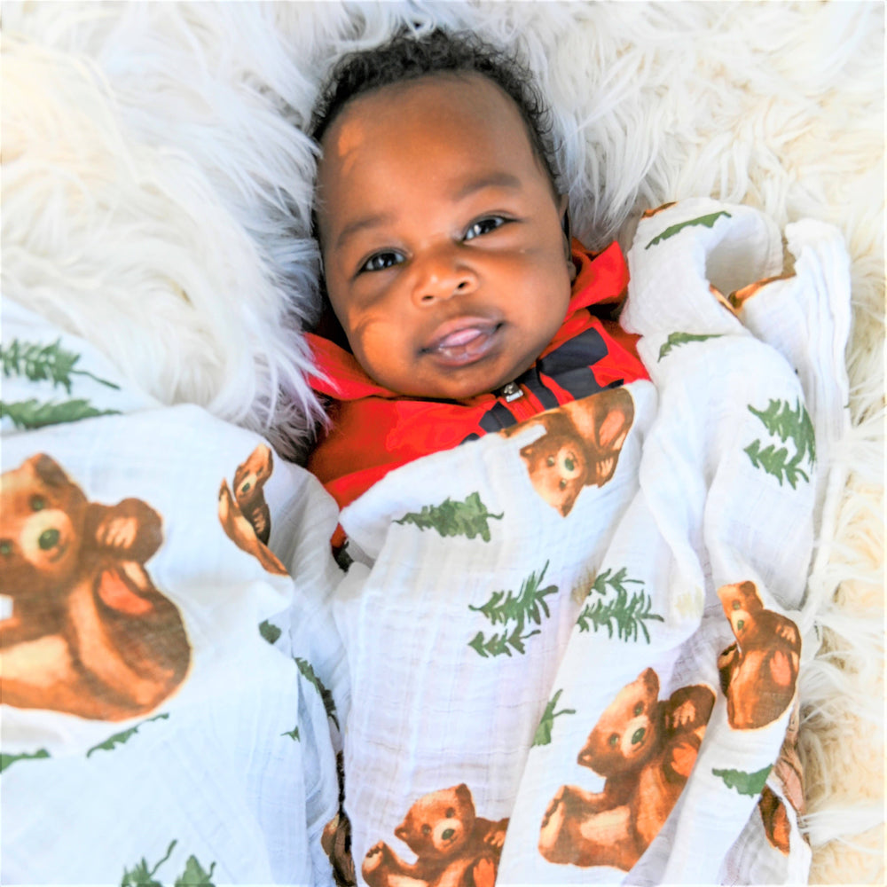 Brave Little Bear Swaddle - Premium Baby Gift Sets from Lolly Banks - Just $19.95! Shop now at Pat's Monograms