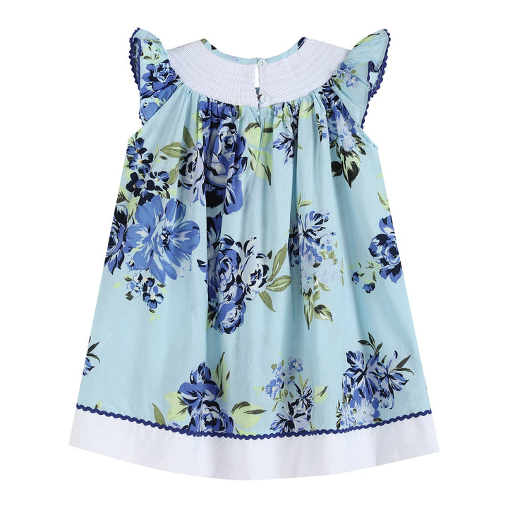 Vintage Blue Rose Smocked Bishop Dress - Premium Baby & Toddler Dresses from Lil Cactus - Just $32.95! Shop now at Pat's Monograms