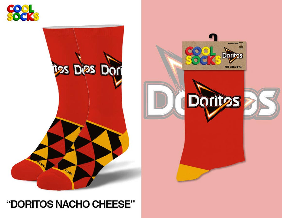 Doritos Nacho Cheese - Mens Crew Folded - Premium Socks from Cool Socks - Just $12.95! Shop now at Pat's Monograms