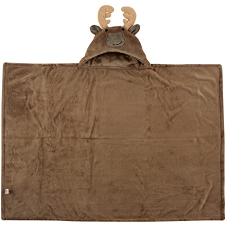 Hudson Baby Hooded Animal Face Plush Blanket, Moose - Premium Baby Gift from BabyVision - Just $19.99! Shop now at Pat's Monograms