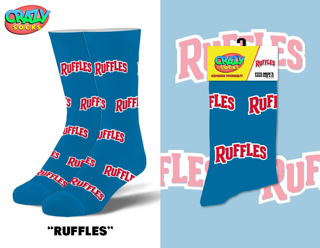 Ruffles - Mens Crew Folded - Crazy Socks - Premium Socks from Crazy Socks - Just $7! Shop now at Pat's Monograms