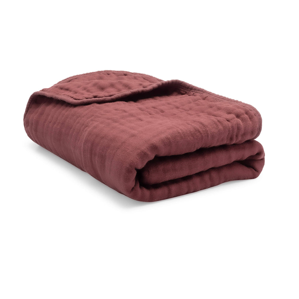 Adult Muslin Cotton Throw - Wine - Premium blankets from Comfy Cubs - Just $34.95! Shop now at Pat's Monograms
