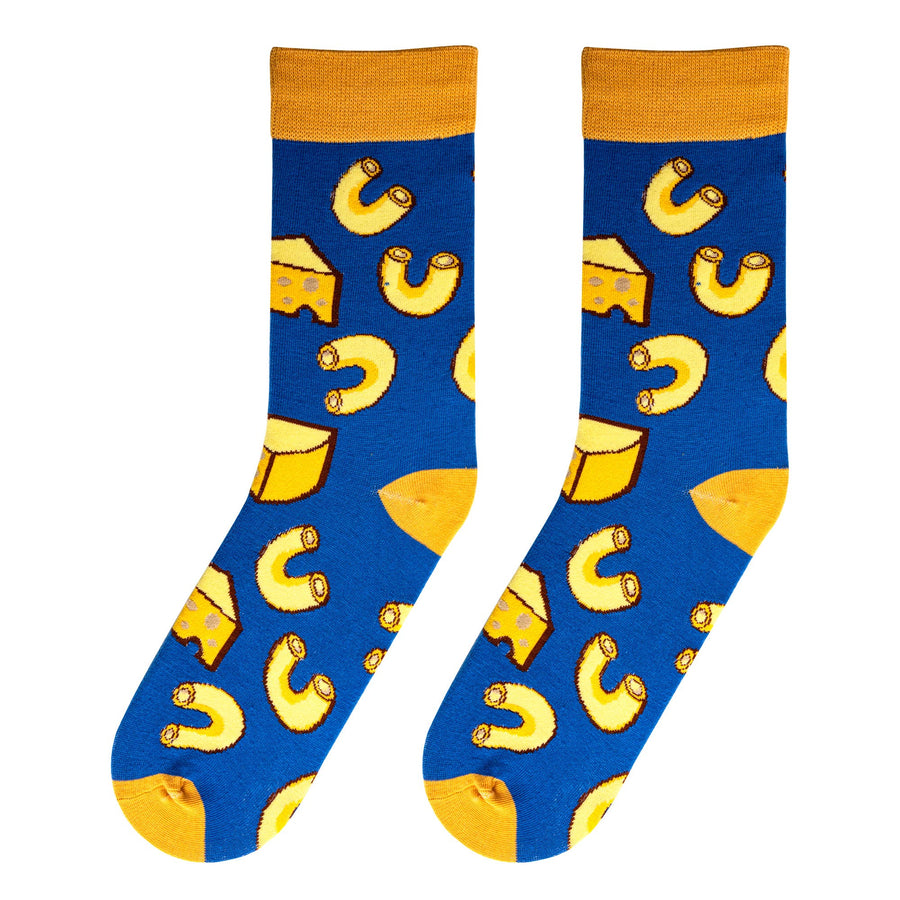 Mac N Cheese - Mens Crew Folded - Crazy Socks - Premium  from Crazy Socks - Just $6.0! Shop now at Pat's Monograms