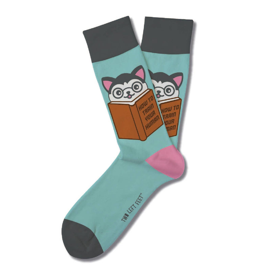 Chatterbox Sock - How to Train Your Human - Premium Socks from Two Left Feet - Just $6! Shop now at Pat's Monograms