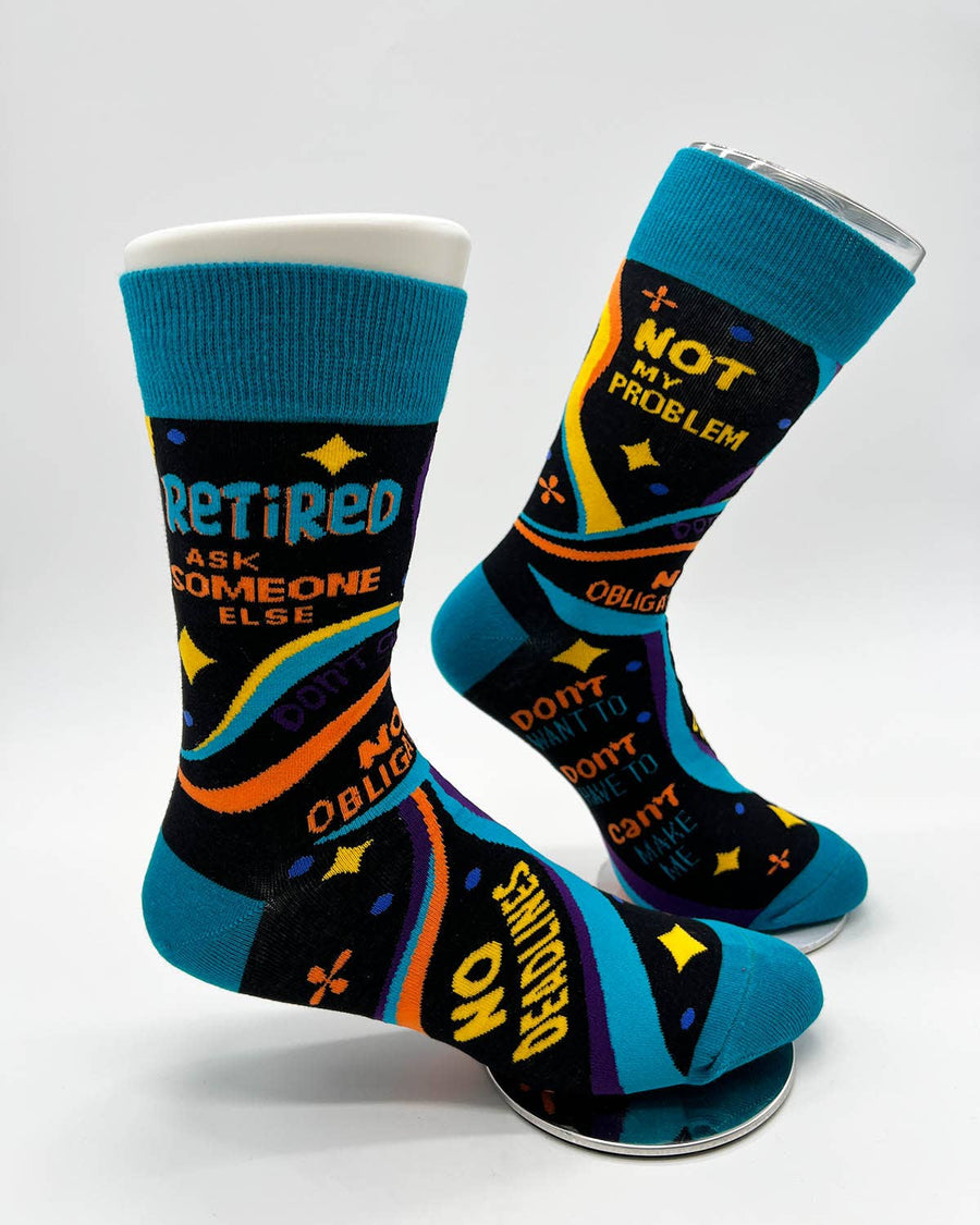 Retired Ask Someone Else Men's Novelty Crew Socks - Premium Accessories from Fabdaz - Just $11.95! Shop now at Pat's Monograms