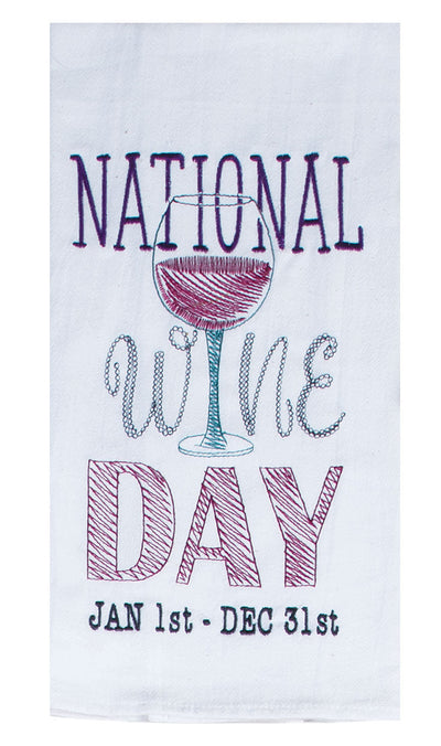 National Wine Day Flour Sack Towel - Premium Dish Towel from Kay Dee Designs - Just $8.95! Shop now at Pat's Monograms