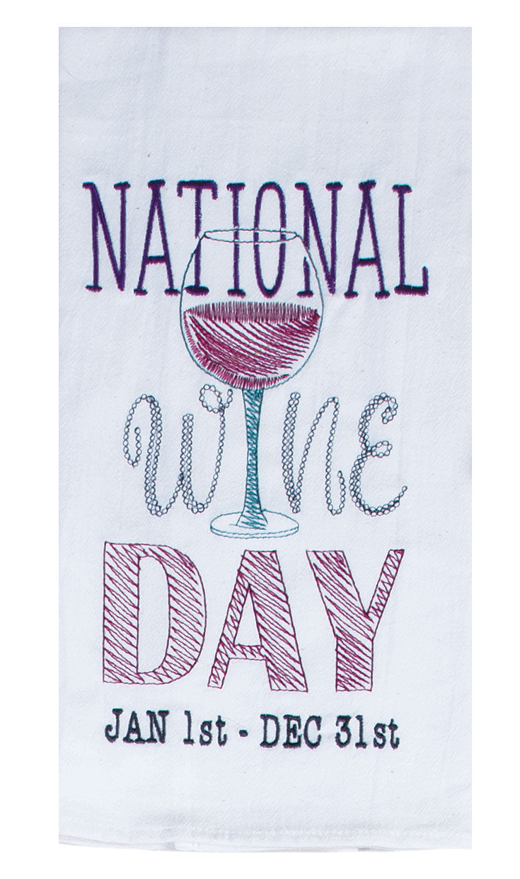 National Wine Day Flour Sack Towel - Premium Dish Towel from Kay Dee Designs - Just $8.95! Shop now at Pat&