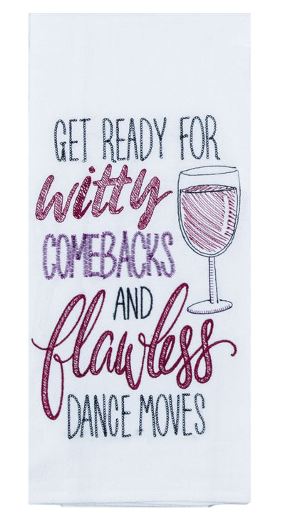 Witty Combacks Flour Sack Towel - Premium Dish Towel from Kay Dee Designs - Just $8.00! Shop now at Pat's Monograms