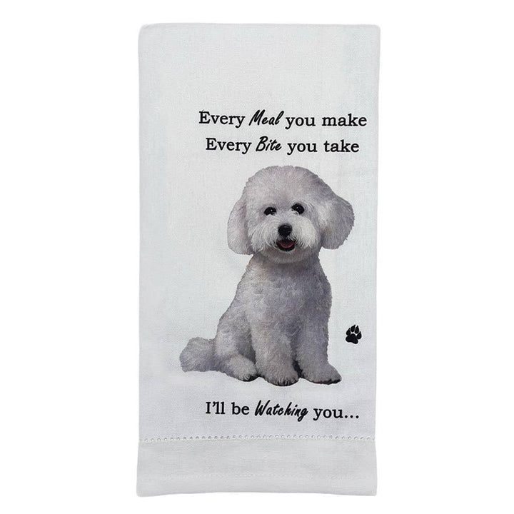Bichon Frise Kitchen Towel - Premium Kitchen Towels from E&S Pets - Just $9.95! Shop now at Pat's Monograms