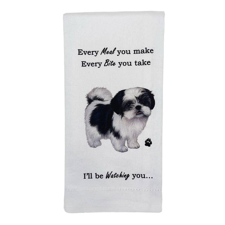 Shitzu Black and White Kitchen Towel - Premium Kitchen Towels from E&S Pets - Just $9.95! Shop now at Pat's Monograms