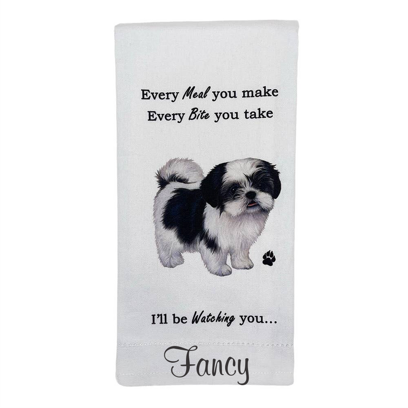 Shitzu Black and White Kitchen Towel - Premium Kitchen Towels from E&S Pets - Just $9.95! Shop now at Pat&