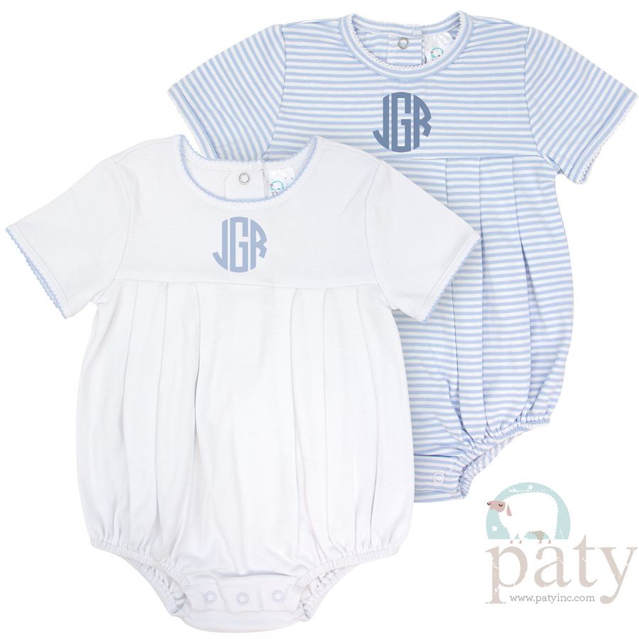Paty SS Pleated Bubble Suit - Premium Infant Wear from Paty INC. - Just $32.00! Shop now at Pat's Monograms