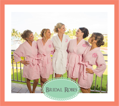 Monogrammed Waffle Robes with Monogram - Premium Wedding Party Gift from Pendergrass - Just $34.00! Shop now at Pat's Monograms