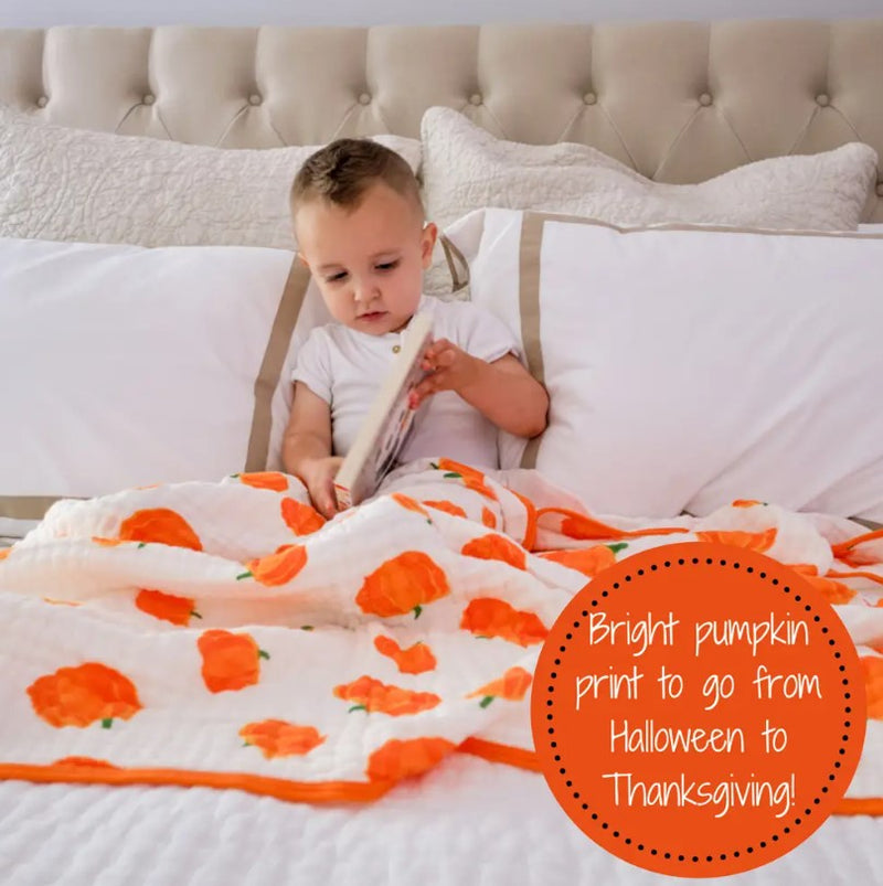 Pumpkin Pie Muslin Quilt - Premium Baby Gift Sets from Lolly Banks - Just $39.95! Shop now at Pat&