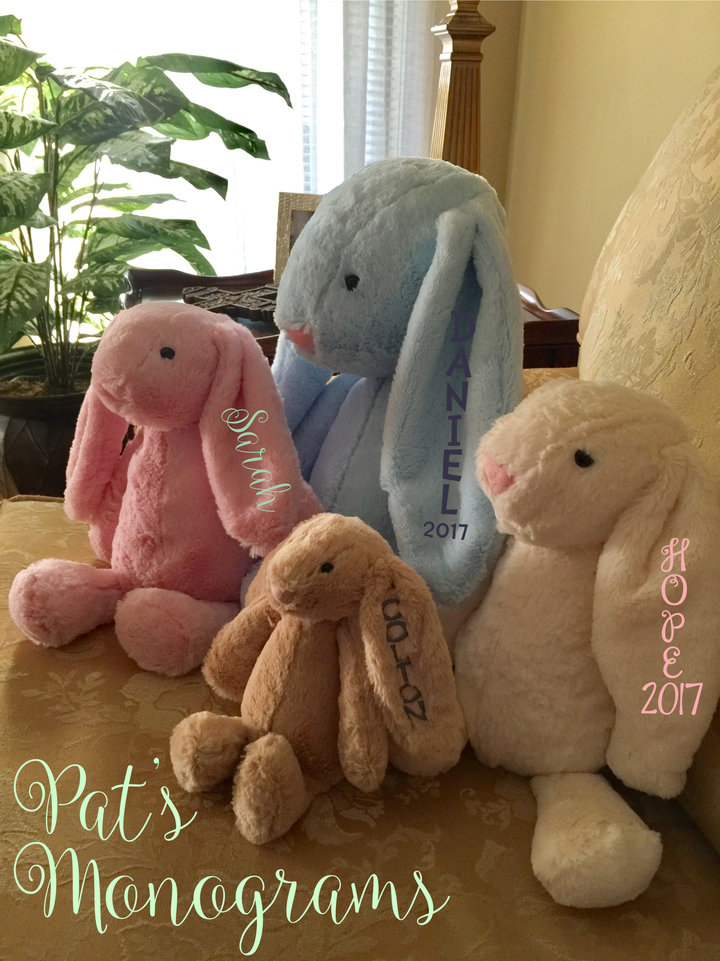 Long Ear Bunny - Premium Plush Animal from Blue Suede Blanks - Just $24.00! Shop now at Pat's Monograms