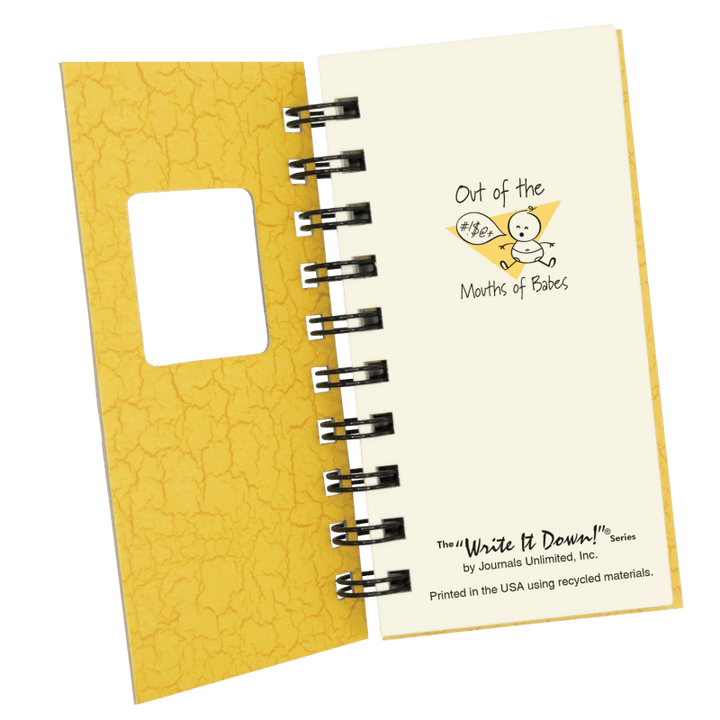 Mini- Out of the Mouths of Babes- Yellow/Sunset - Premium Gifts from Journals Unlimited - Just $7.00! Shop now at Pat's Monograms