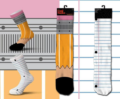 Pencil & Paper Socks - Premium Socks from Cool Socks - Just $10.95! Shop now at Pat's Monograms