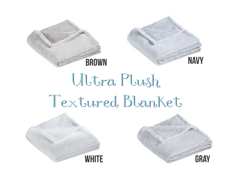 Ultra Plush Textured Blankets - Premium  from Sanmar - Just $25.00! Shop now at Pat's Monograms