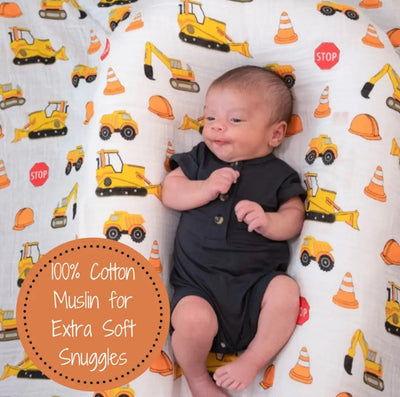 Under Construction Swaddle - Premium Baby Gift Sets from Lolly Banks - Just $19.95! Shop now at Pat's Monograms