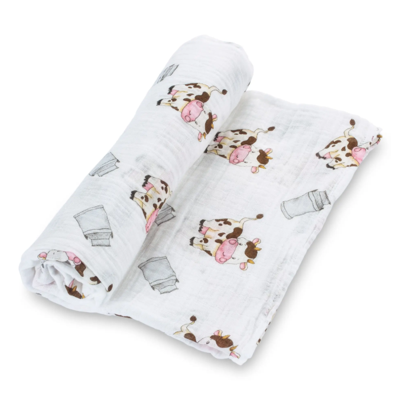 Cow Goes Moo Swaddle - Premium Baby Gift Sets from Lolly Banks - Just $19.95! Shop now at Pat's Monograms